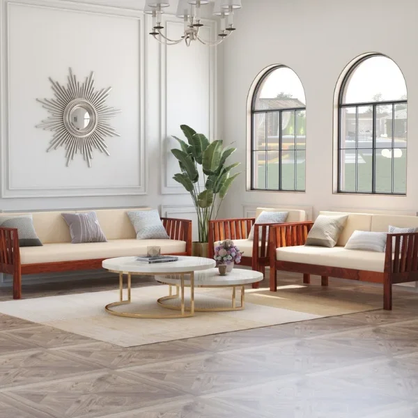 Hilltop 3+2+1 Wooden Sofa Set