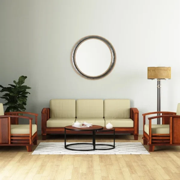 Parsons 3+1+1 Wooden Sofa Set