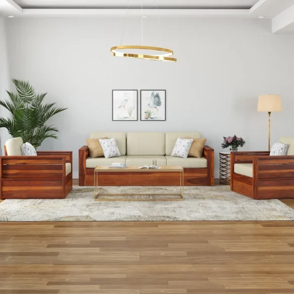 Peter 3+1+1 Wooden Sofa Set