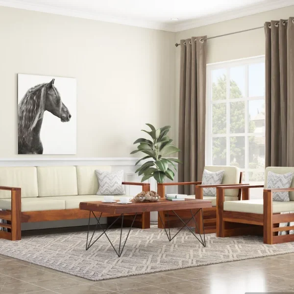 Victor 3+1+1 Wooden Sofa Set