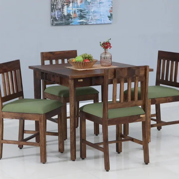Avilys Sheesham Wood 4 Seater Dining Set In Provincial