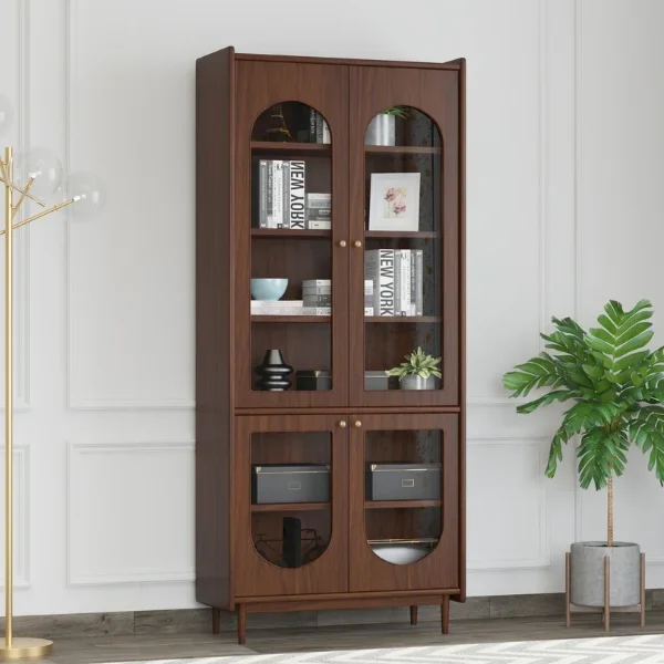 Kavin Acacia Wood Four Door Book Shelf